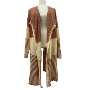 Stitchdrop cardigan women long sweater size XL Apricot Blush Combo A003580
